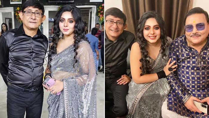 মদন মিত্রের সঙ্গে কাঞ্চন মল্লিক ও শ্রীময়ী চট্টরাজ (ছবি: ইনস্টাগ্রাম)