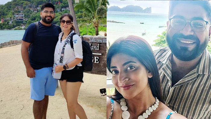 সন্দীপ্তা সেন ও সৌম্য মুখোপাধ্যায় (ছবি: ইনস্টাগ্রাম)