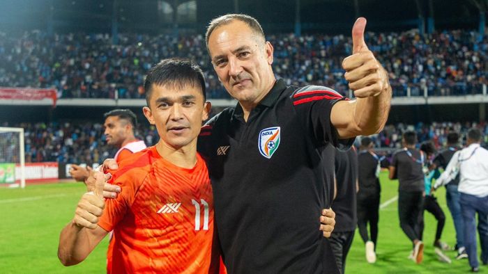 সুনীল ছেত্রী ও ইগর স্টিম্যাচ