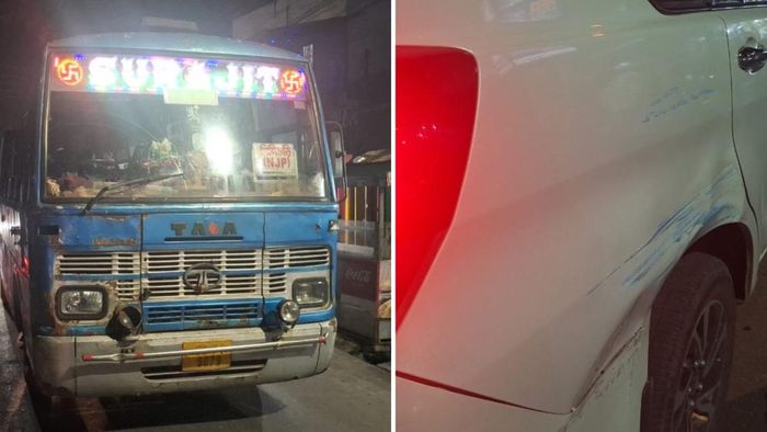 অল্পের জন্য রক্ষা গৌতম দেবের, শিলিগুড়িতে দুর্ঘটনা