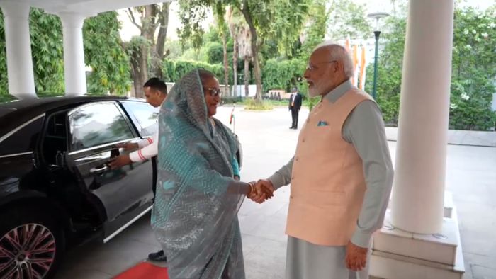 মোদী-হাসিনা দ্বিপাক্ষিক বৈঠক।