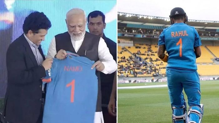 মোদীকে দেওয়া জার্সি ও কেএল রাহুলের জার্সি