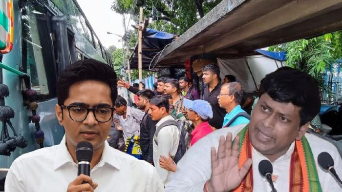 দিল্লিতে গিয়ে চোরেদের মুখোশ খোলা হবে। রবিবার TMC-র দিল্লি ধর্নার প্রসঙ্গে এমনটাই বললেন সুকান্ত মজুমদার।