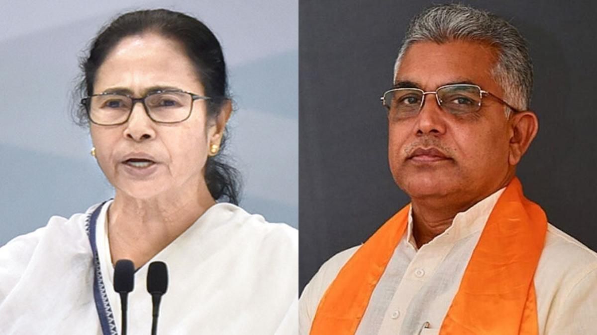 পুজো নিয়ে BJP-কে কটাক্ষ মমতার, দিলীপের পাল্টা, 'ব্রাহ্মণের মেয়ে হয়ে চণ্ডীপাঠ জানেন না...'