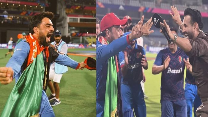 রশিদ খানের সঙ্গে ইরফান পাঠানের নাচ