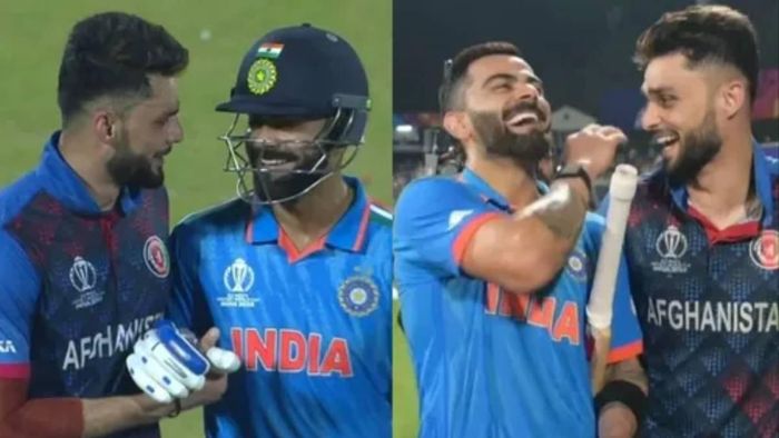 বিরাট কোহলি ও নবীন উল হক