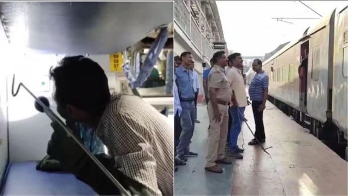 আসনের উপর উঠে দাঁড়িয়ে পড়েন যাত্রীরা।