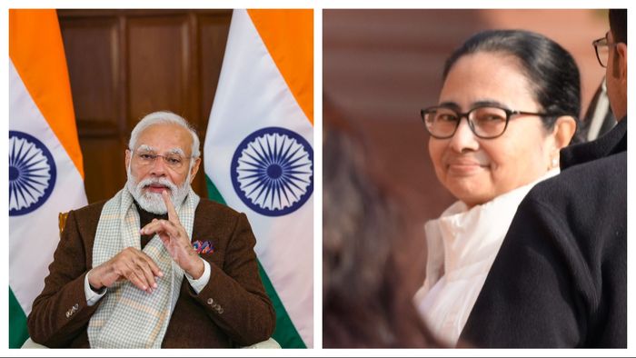 প্রধানমন্ত্রী নরেন্দ্র মোদী ও মুখ্যমন্ত্রী মমতা বন্দ্যোপাধ্যায়।