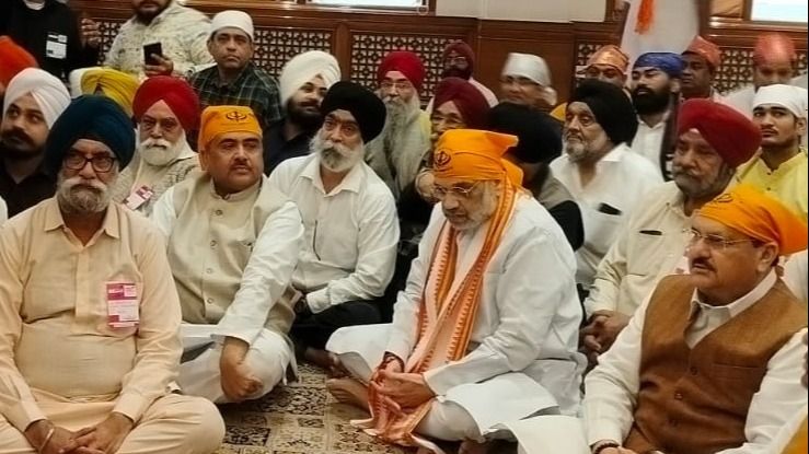 গুরুদ্বারে অমিত শাহ, জেপি নড্ডা।