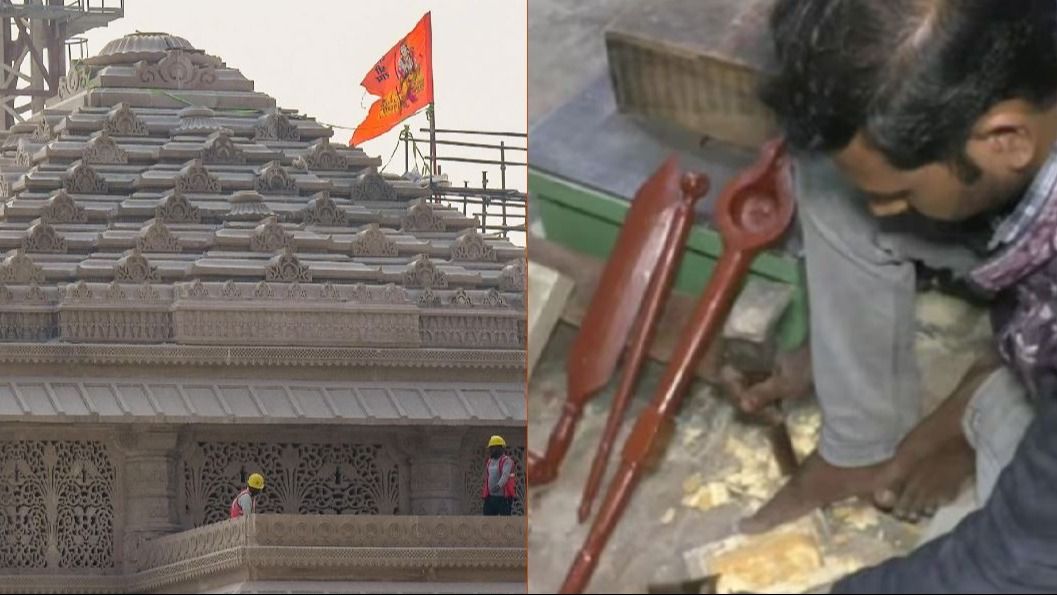 বেনারসে তৈরি হচ্ছে রামলালার প্রাণপ্রতিষ্ঠার যজ্ঞ পাত্র, গদা, শঙ্খ, তুঙ্গে প্রস্তুতি বেনারসে তৈরি হচ্ছে রামলালার প্রাণপ্রতিষ্ঠার যজ্ঞ পাত্র, গদা, শঙ্খ, তুঙ্গে প্রস্তুতি