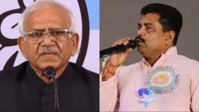 শোভনদেব চট্টোপাধ্যায় এবং নারায়ণ গোস্বামী (বাঁ দিক থেকে)।