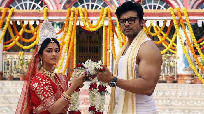 'কোন গোপনে মন ভেসেছে' মেগার দৃশ্য