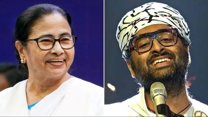 মমতা বন্দ্যোপাধ্যায় ও অরিজিৎ সিং (ছবি: ফেসবুক)