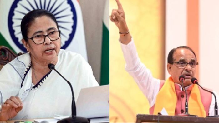 মমতা বন্দ্যোপাধ্যায় এবং শিবরাজ সিং চৌহান।