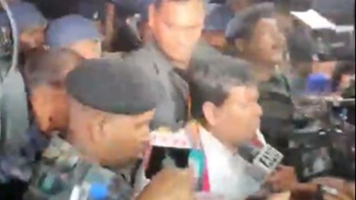 সন্দেশখালিতে আটক সুকান্ত মজুমদার।