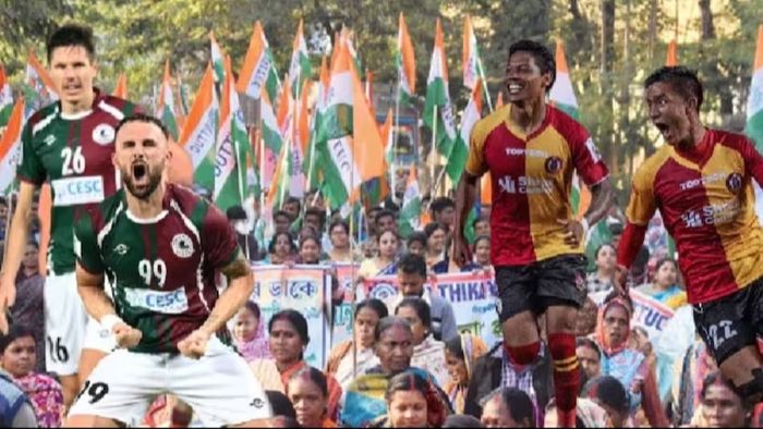 ইস্টবেঙ্গল বনাম মোহনবাগান। ফাইল ছবি