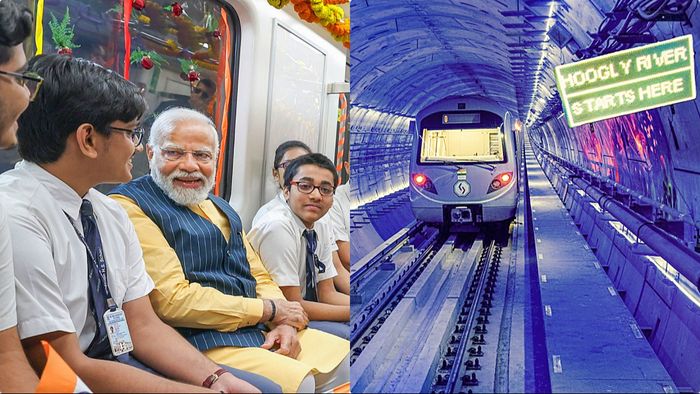 হাওড়া মেট্রো উদ্বোধনে প্রধানমন্ত্রী নরেন্দ্র মোদী। ফাইল ছবি