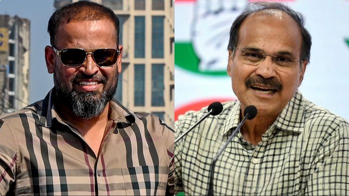 ইউসুফ পাঠান ও অধীর চৌধুরী। ফাইল ছবি।