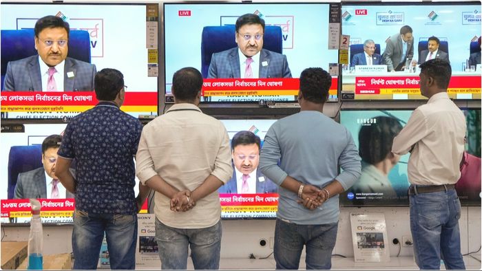 লোকসভা নির্বাচন ঘোষণা। ছবি-পিটিআই