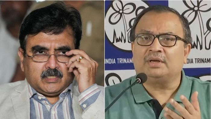 অভিজিৎ গঙ্গোপাধ্যায় ও কুণাল ঘোষ। কোলাজ