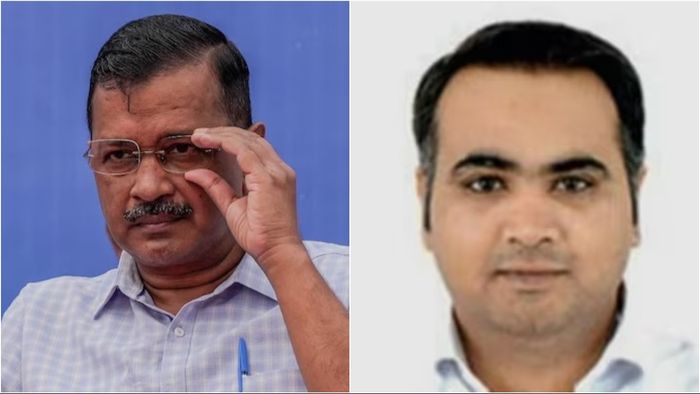 অরবিন্দ কেজরিওয়াল এবং সরথ রেড্ডি। (বাঁ দিক থেকে)।