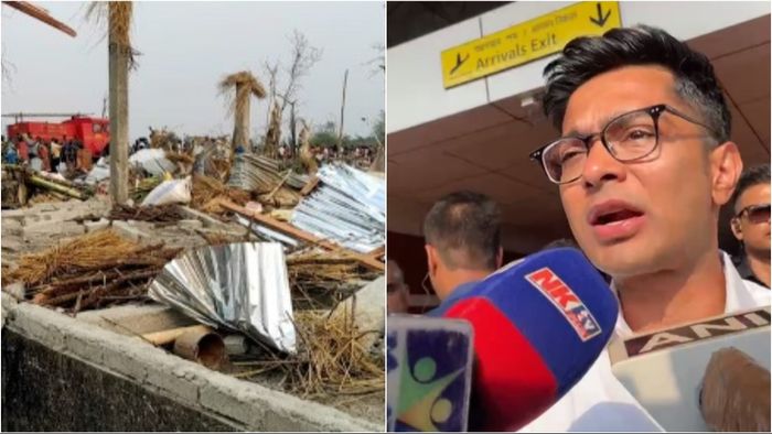 জলপাইগুড়িতে ঝড় বিধ্বস্ত এলাকা পরিদর্শনে অভিষেক।