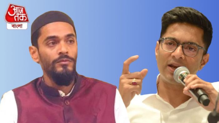 বাঁ দিক থেকে নওশাদ সিদ্দিকী ও অভিষেক বন্দ্যোপাধ্যায়।