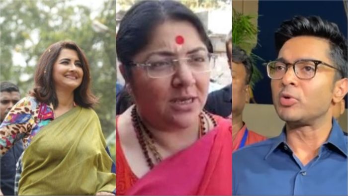 রচনা বন্দ্যোপাধ্যায়, লকেট চট্টোপাধ্যায়, অভিষেক বন্দ্যোপাধ্যায়।