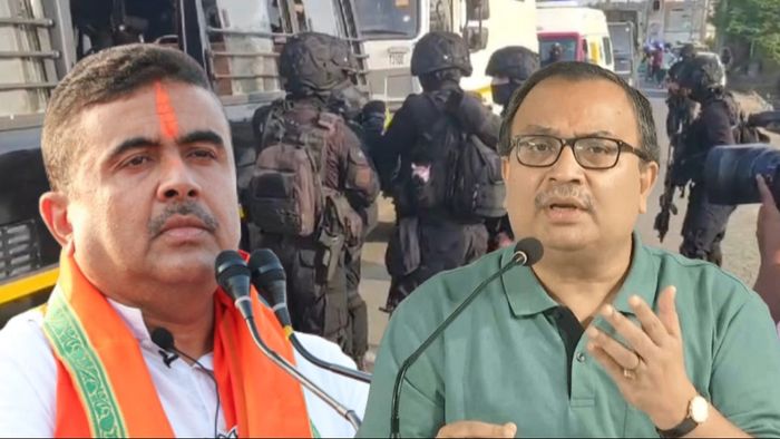 সন্দেশখালি নিয়ে বিজেপি বনাম তৃণমূল।