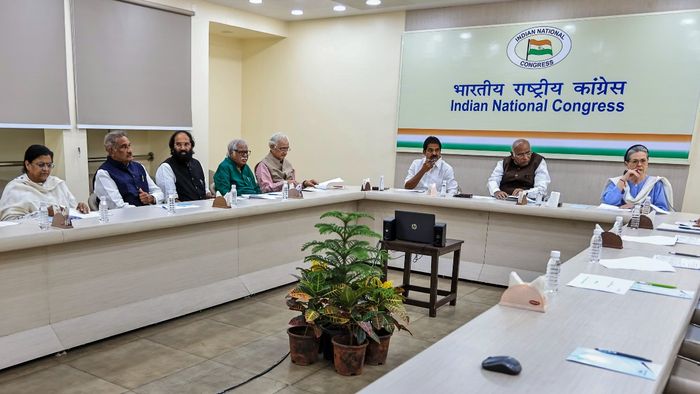 কংগ্রেসের বৈঠকের ছবি, সৌজন্যে পিটিআই