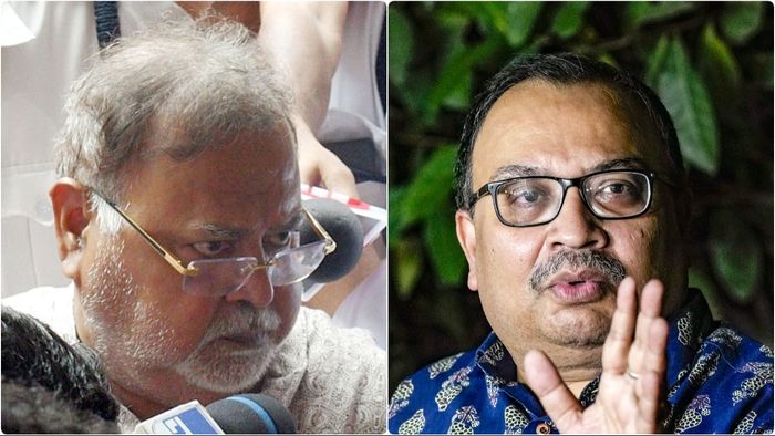 পার্থ চট্টোপাধ্যায় ও কুণাল ঘোষ। কোলাজ