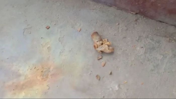 বাড়িতে পড়ে আছে বোমার টুকরো