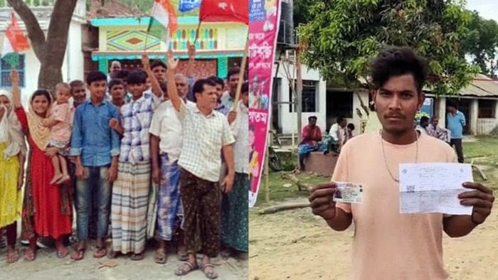 বুথে ঢুকে দেখলেন ভোট হয়ে গিয়েছে, মালদার হরিশ্চন্দ্রপুরে বুথের বাইরে 'চাকরি চোর' স্লোগান