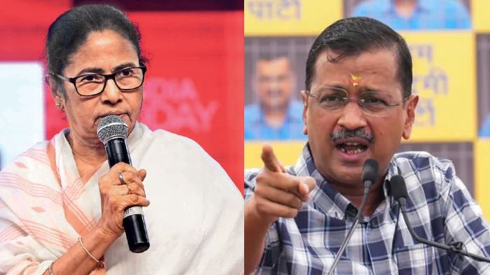 অরবিন্দ কেজরিওয়াল ও মমতা বন্দ্যোপাধ্যায়