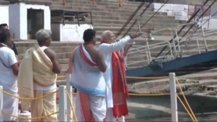 PM Narendra Modi Ganga Puja