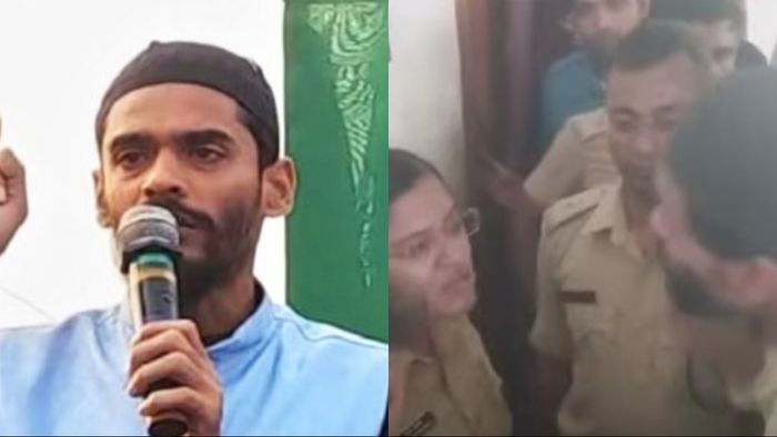 পুলিশের সঙ্গে বচসা নওশাদের।