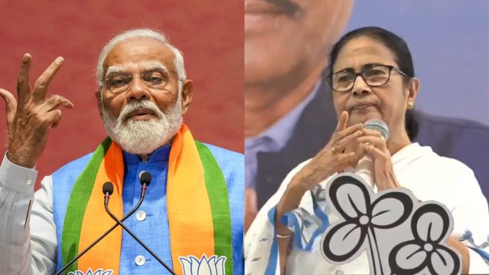 নরেন্দ্র মোদী ও মমতা বন্দ্যোপাধ্যায়