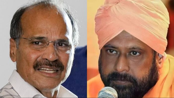 কার্তিক মহারাজকে আক্রমণ অধীর চৌধুরীর