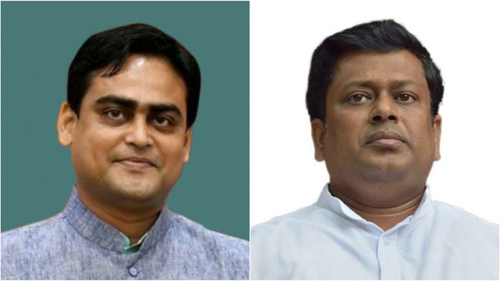 সুকান্ত মজুমদার ও শান্তনু ঠাকুর। কোলাজ