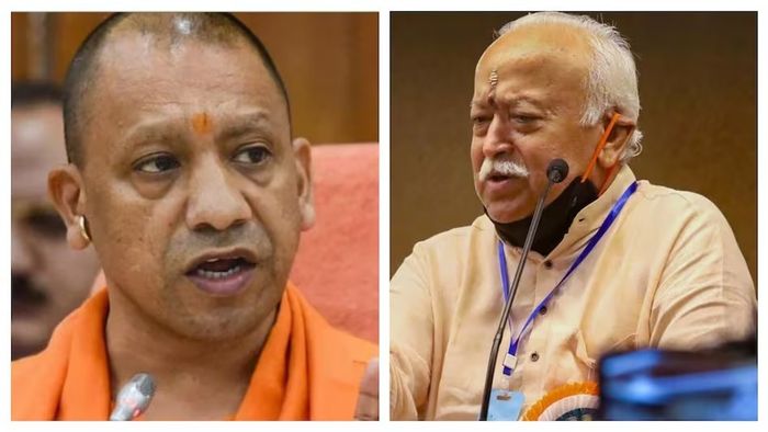 যোগী আদিত্যনাথ এবং মোহন ভাগবত।