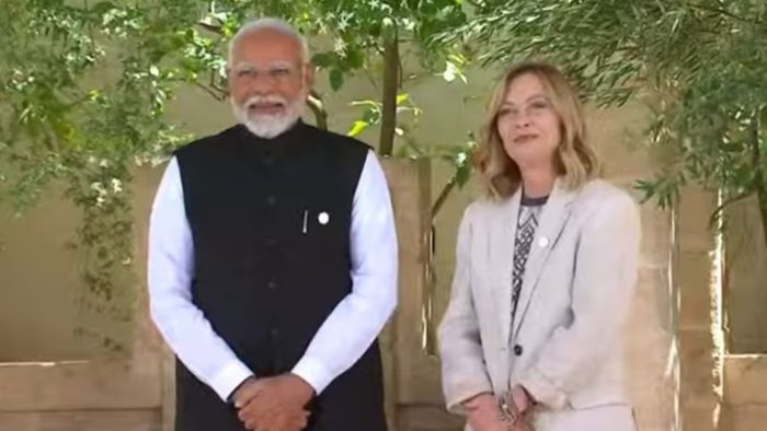 নরেন্দ্র মোদী ও জর্জিয়া মেলোনি