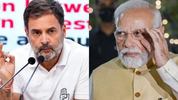 রাহুল গান্ধী এবং নরেন্দ্র মোদী।