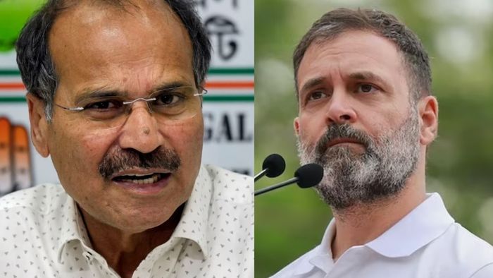 অধীর চৌধুরী ও রাহুল গান্ধী