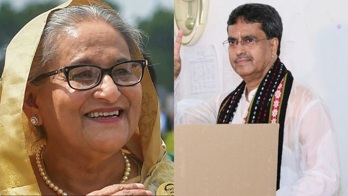 শেখ হাসিনা-মানিক সাহা