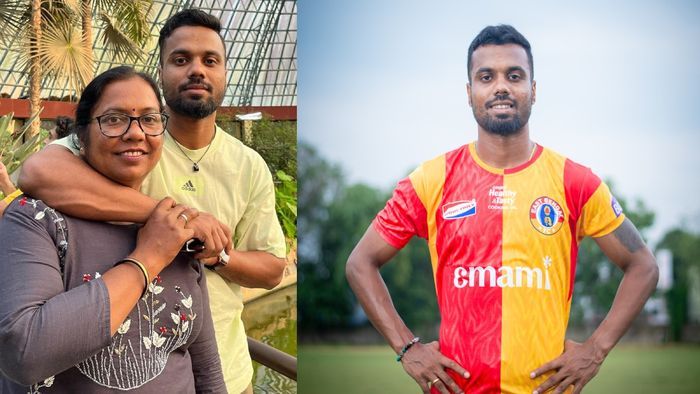 Provat Lakra With his mother