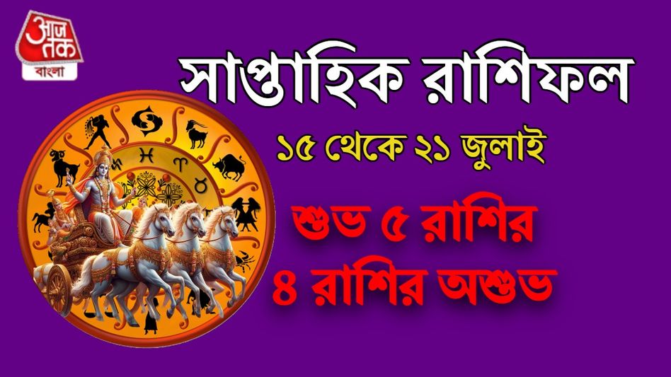 জুলাইয়ের তৃতীয় সপ্তাহে ৫ রাশির জন্য সাফল্য-অর্থযোগ, ৪ রাশির বাধা-বিঘ্ন   জুলাইয়ের তৃতীয় সপ্তাহে ৫ রাশির জন্য সাফল্য-অর্থযোগ, ৪ রাশির বাধা-বিঘ্ন