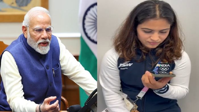 প্রধানমন্ত্রী নরেন্দ্র মোদি অলিম্পিক ব্রোঞ্জ পদক বিজয়ী মনু ভাকেরের সাথে মতবিনিময় করেছেন