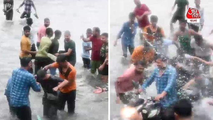 একের পর এক বাইক-স্কুটি থেকে যুবতীদের টেনে নামিয়ে শ্লীলতাহানি, জলমগ্ন লখনউের চাঞ্চল্যকর ভিডিও ভাইরাল। কোলাজ