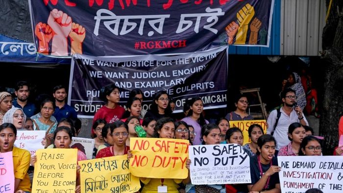 আন্দোলনে আরজি করের চিকিৎসকরা। ফাইল ছবি