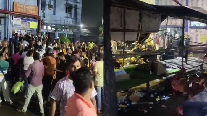 আরজি কর হাসপাতালে ভাঙচুর